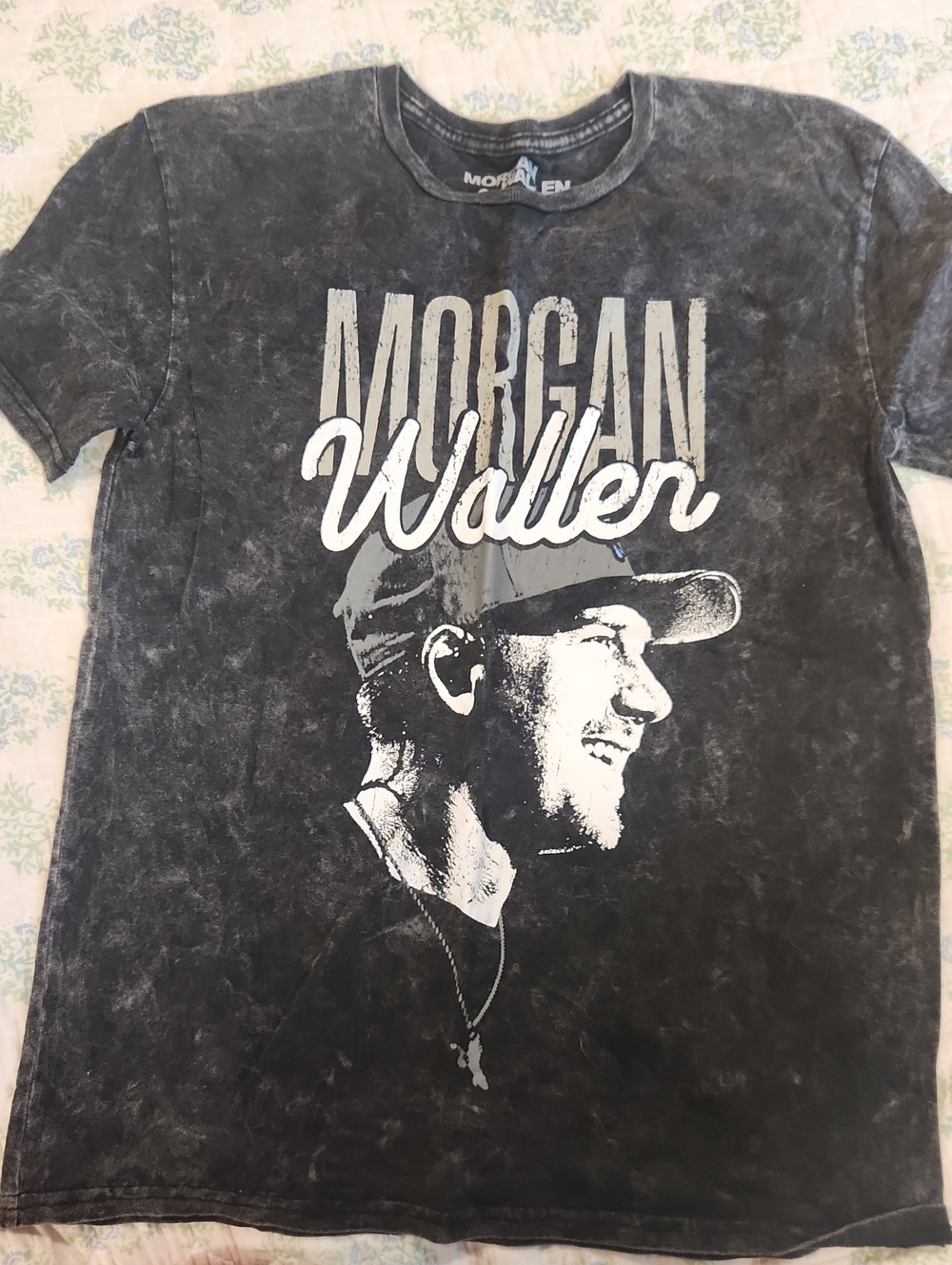 Morgan Wallen Graphic Tee - Washed Black Short Sleeve